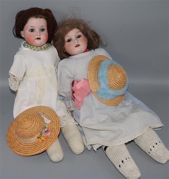 2 Armand Marseille open mouthed dolls